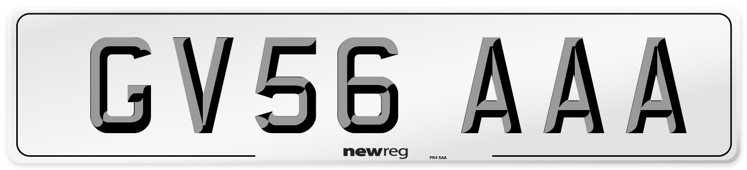 GV56 AAA Number Plate from New Reg